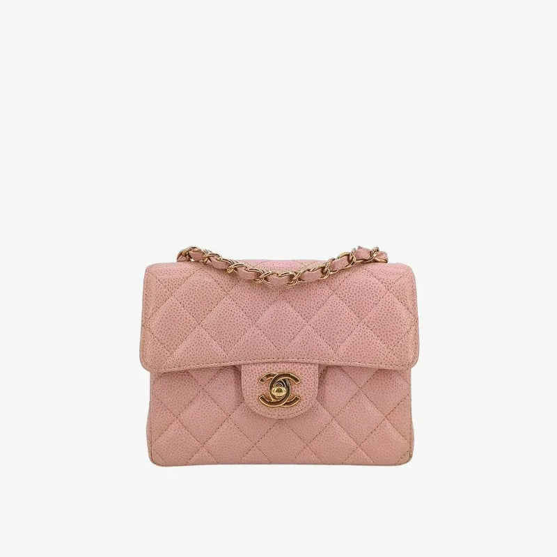 c451-chanel-vintage-pink-caviar-leather-17cm-mini-square-flap-bag
