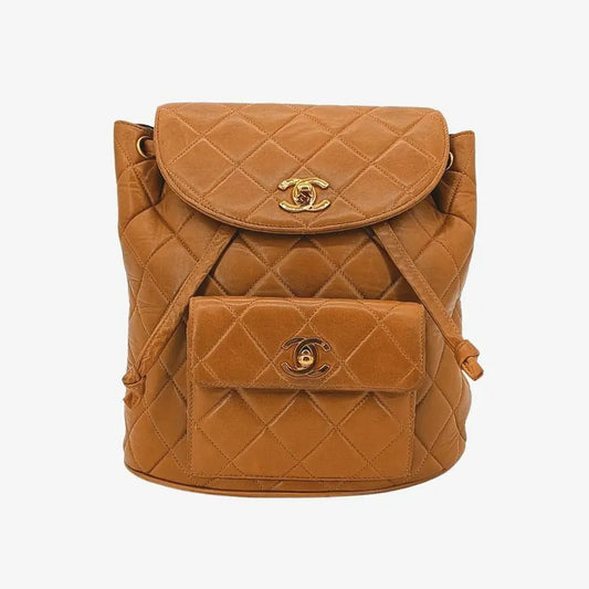 c339-chanel-vintage-brown-lambskin-duma-backpack