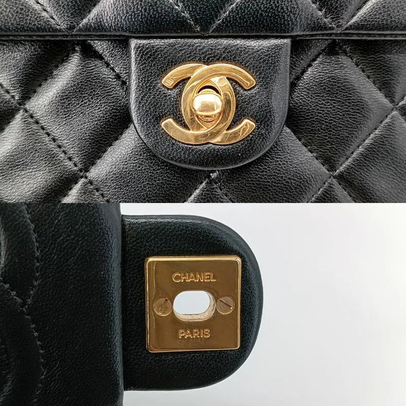 js573-chanel-vintage-black-lambskin-20cm-mini-square-flap-bag