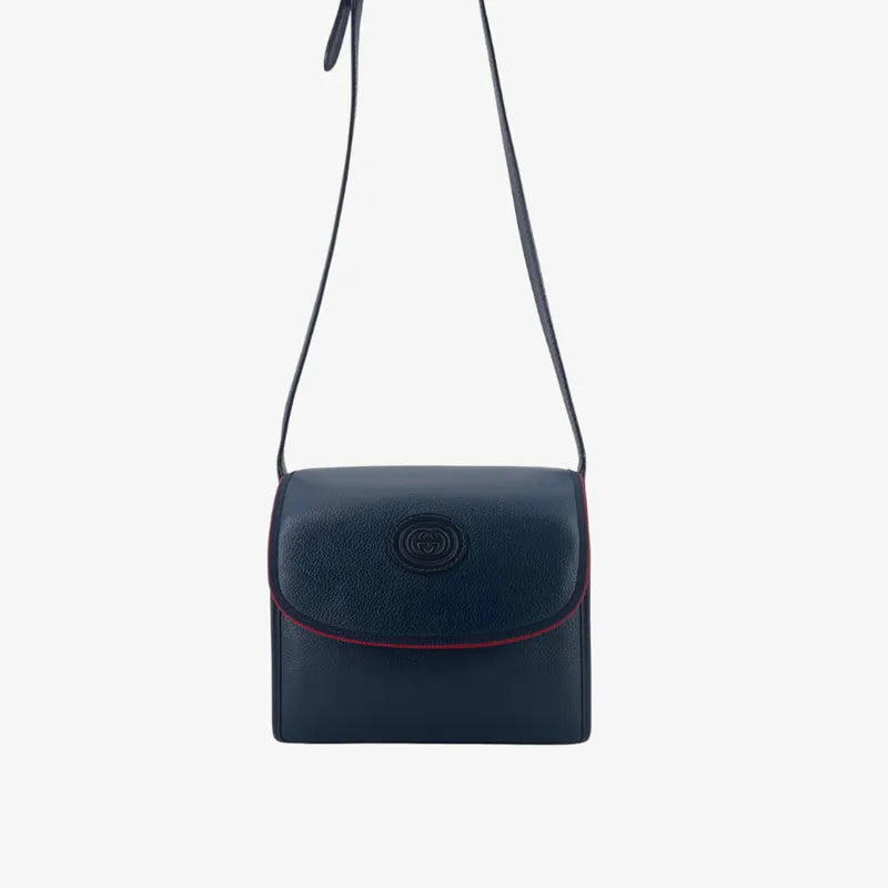 jx339-gucci-vintage-black-leather-shoulder-bag