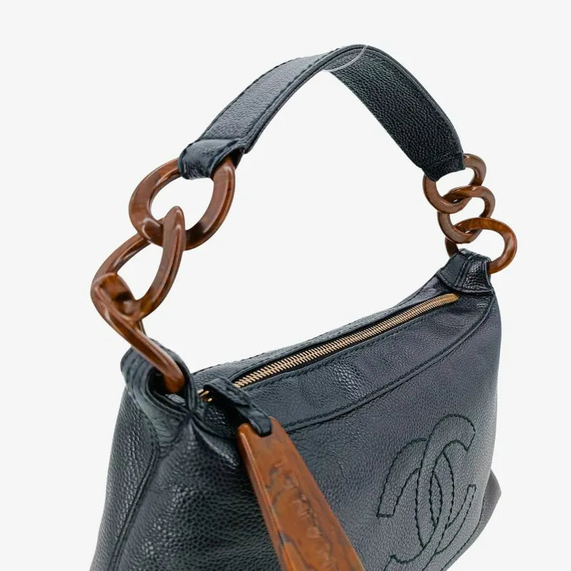 jah143-chanel-vintage-black-caviar-leather-wood-chain-handle-bag