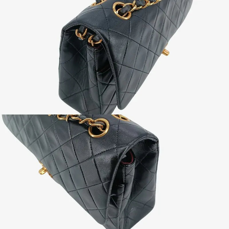 ra832-chanel-vintage-black-lambskin-25cm-classic-flap-bag