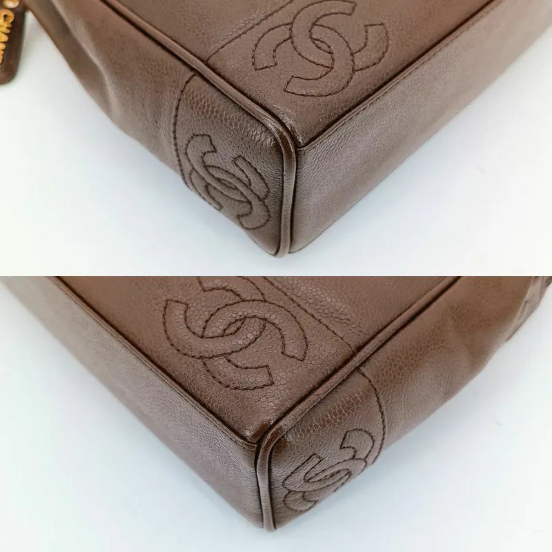 jw068-chanel-vintage-brown-caviar-leather-6cc-embossed-logo-tote-bag