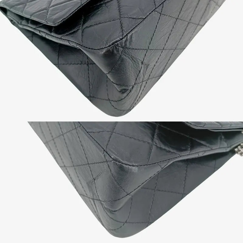 c387-chanel-black-calfskin-255-maxi-flap-bag