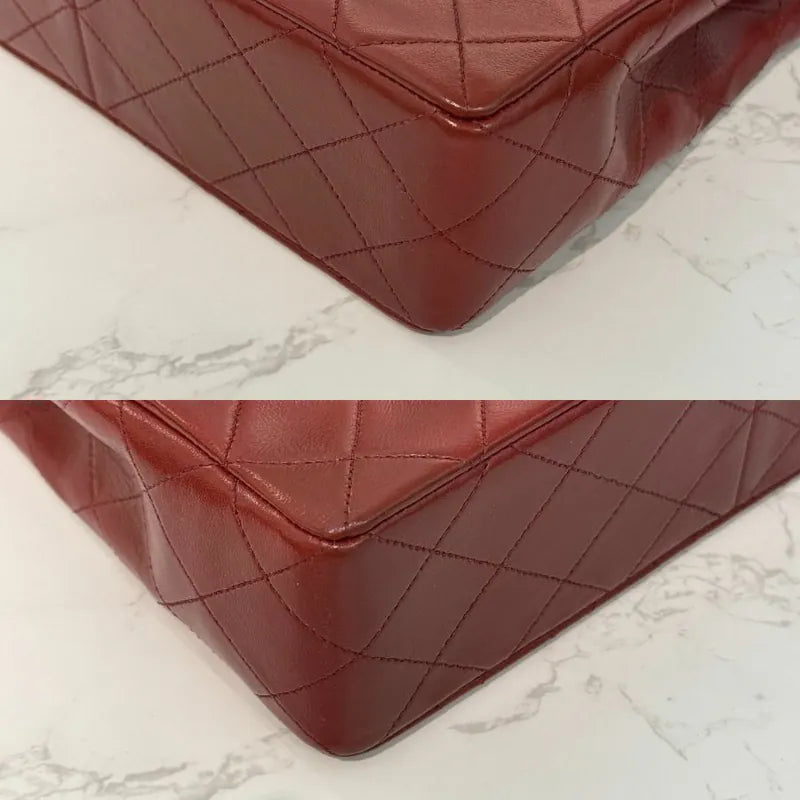 jw002-chanel-vintage-red-lambskin-25cm-flap-bag