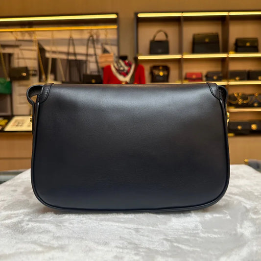 jw815-gucci-vintage-navy-leather-shoulder-bag