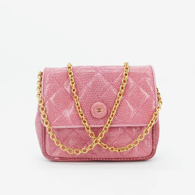 jq350-chanel-vintage-pink-lizard-skin-gold-chain-flap-bag