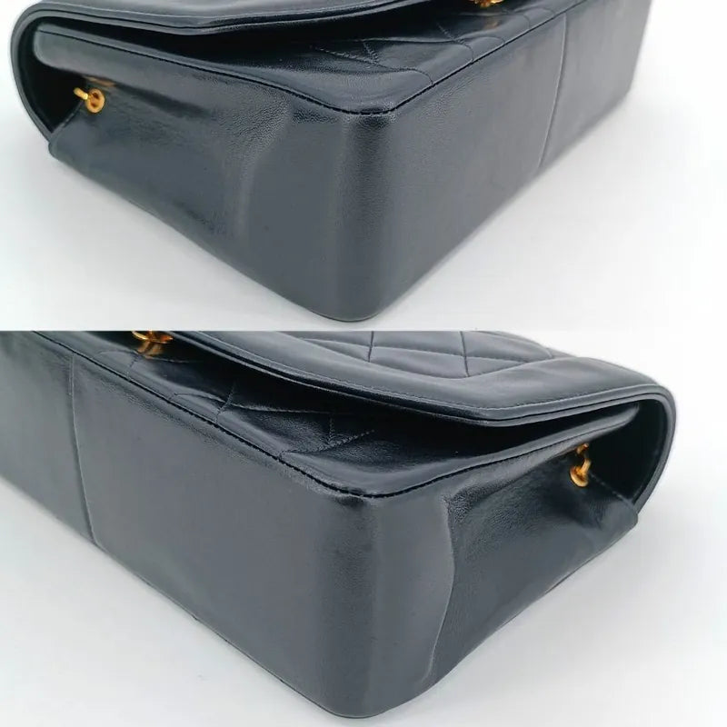 jt566-chanel-vintage-black-lambskin-25cm-diana-flap-bag