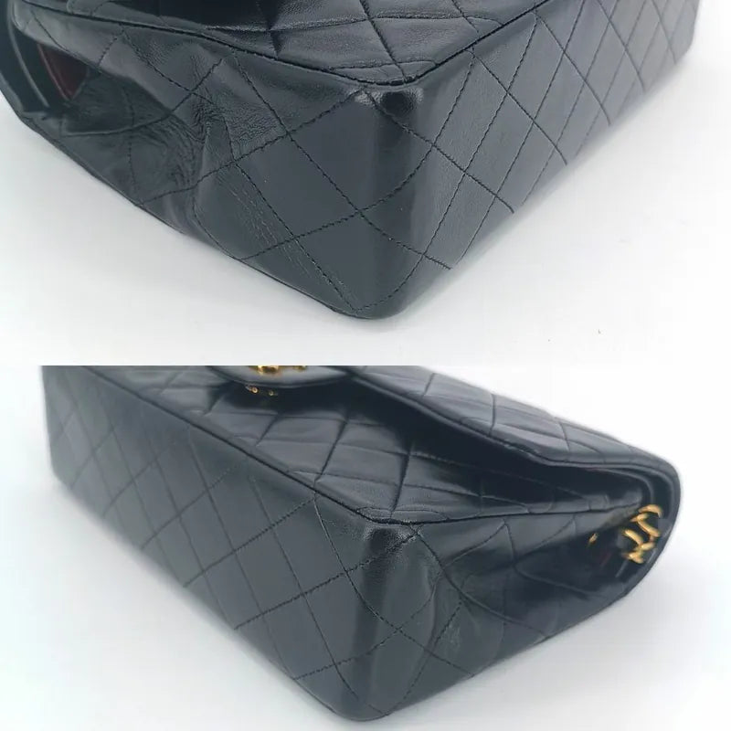 jt154-chanel-vintage-black-lambskin-25cm-classic-flap-bag