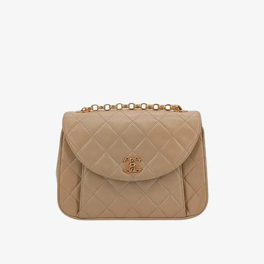 jt220-chanel-vintage-beige-lambskin-gold-chain-flap-bag