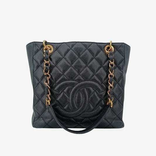 js560-chanel-vintage-black-caviar-leather-embossed-logo-pst-tote-bag