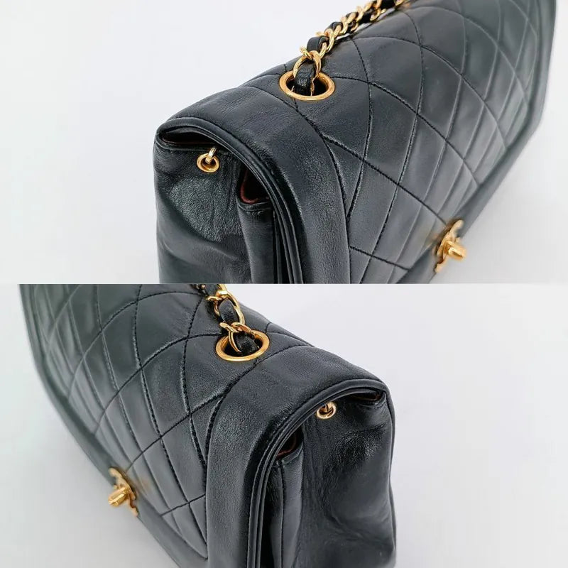c502-chanel-vintage-black-lambskin-25cm-diana-flap-bag