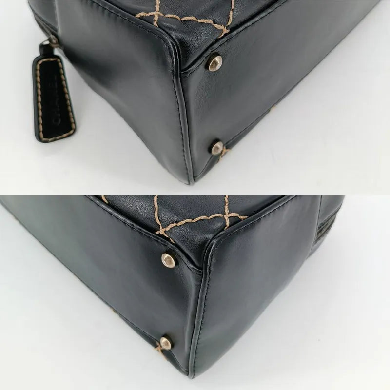 js994-chanel-vintage-black-calfskin-wild-stitch-handbag