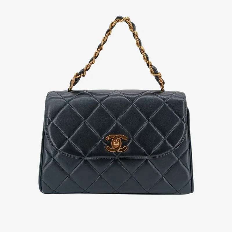 rb597-chanel-vintage-black-lambskin-quilted-flap-handbag