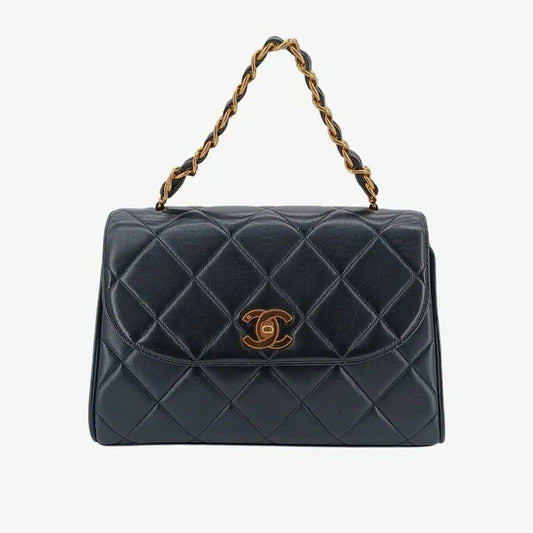 rb597-chanel-vintage-black-lambskin-quilted-flap-handbag