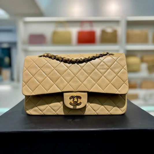 ra833-chanel-vintage-beige-lambskin-25cm-classic-flap-bag