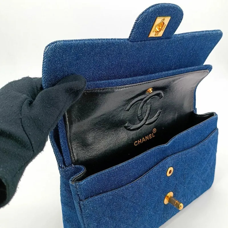 90188163-chanel-vintage-blue-denim-23cm-classic-flap-bag