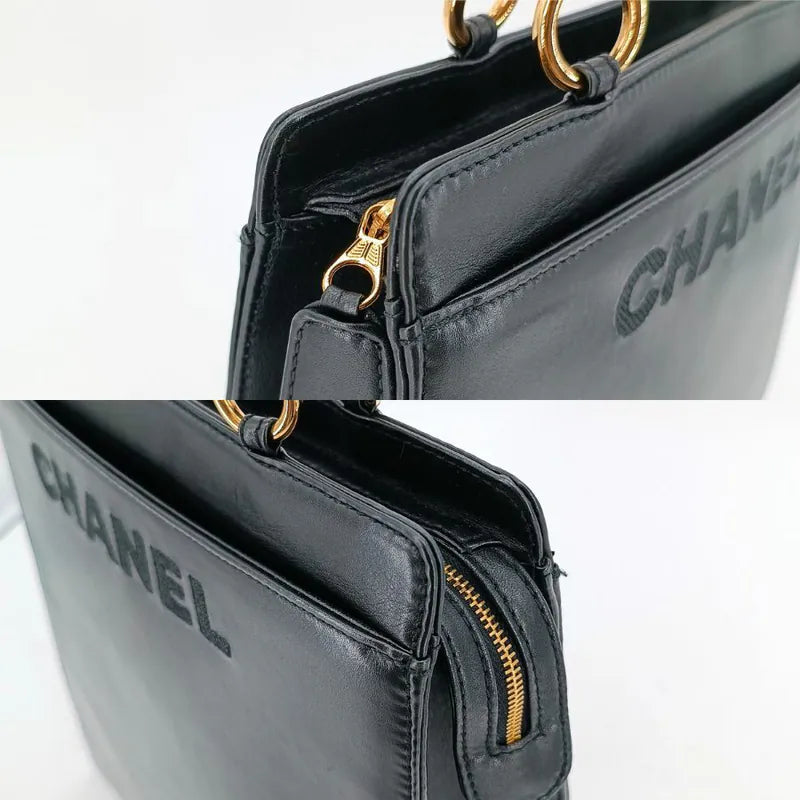 ra556-chanel-vintage-black-lambskin-embroidered-logo-tote-bag