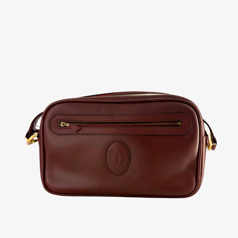 jx661-cartier-vintage-burgundy-leather-shoulder-bag