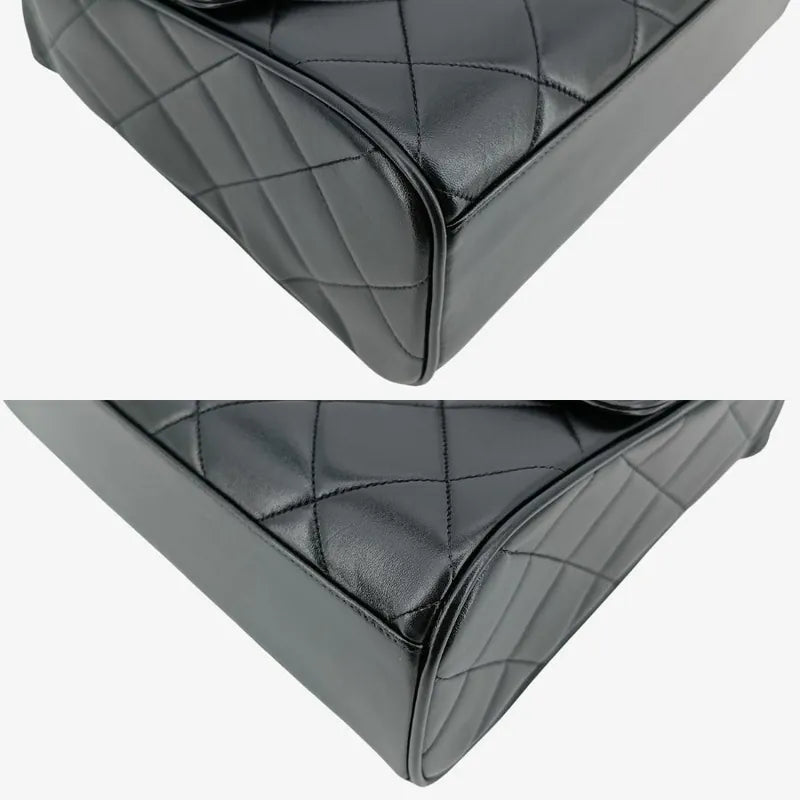 jah134-chanel-vintage-black-lambskin-quilted-flap-bag