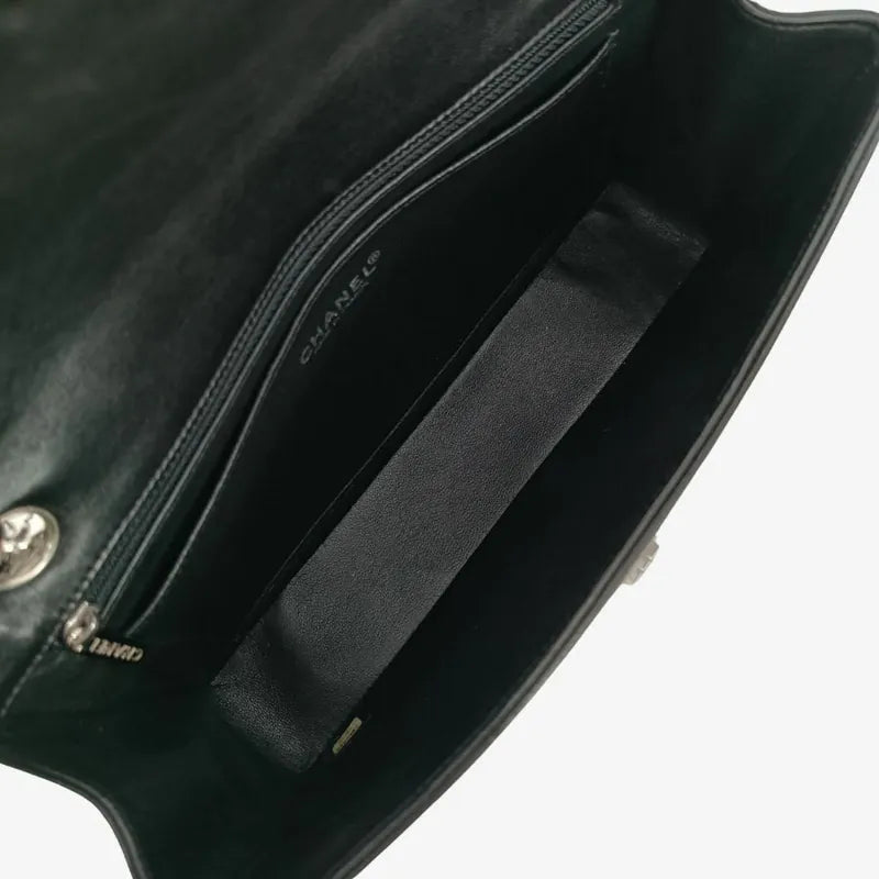 c505-chanel-vintage-black-lambskin-checked-255-flap-bag