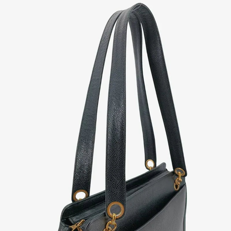 ra167-chanel-vintage-black-caviar-leather-triple-cc-tote-bag