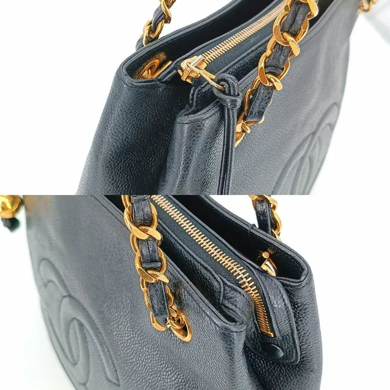 jt031-chanel-vintage-black-caviar-leather-embossed-logo-tote-bag