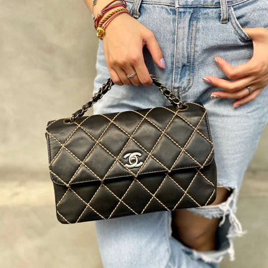 c485-chanel-vintage-black-calfskin-wild-stitch-flap-bag