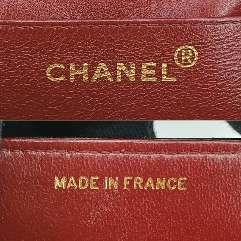 jt645-chanel-vintage-black-lambskin-cross-stripe-flap-bag