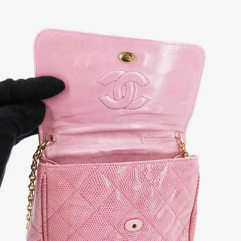 jq350-chanel-vintage-pink-lizard-skin-gold-chain-flap-bag