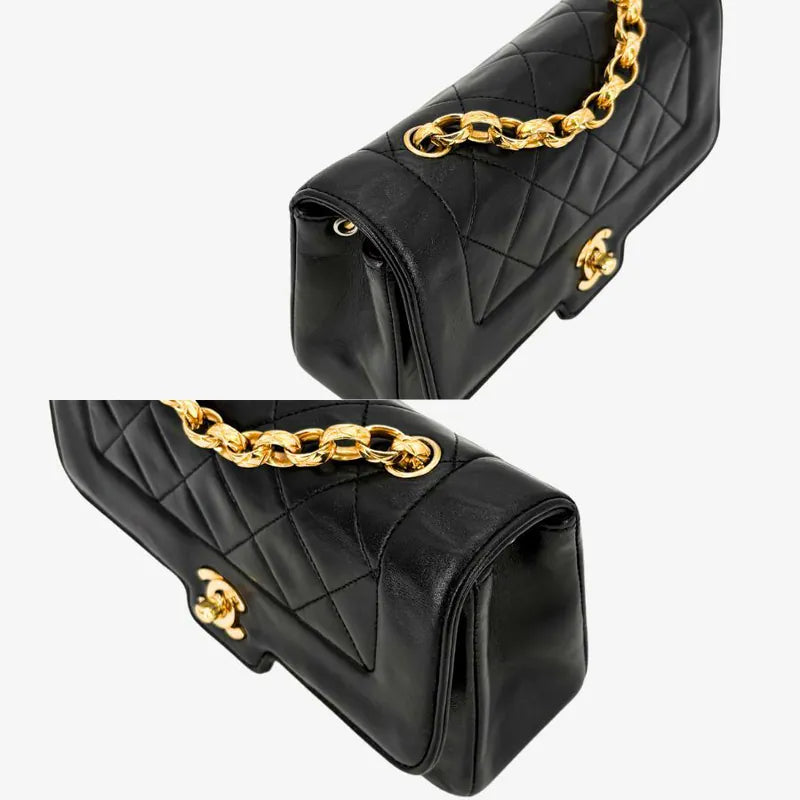 c575-chanel-vintage-black-lambskin-gold-chain-flap-bag