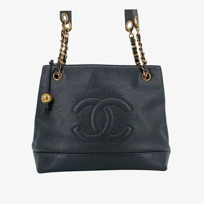 jt031-chanel-vintage-black-caviar-leather-embossed-logo-tote-bag