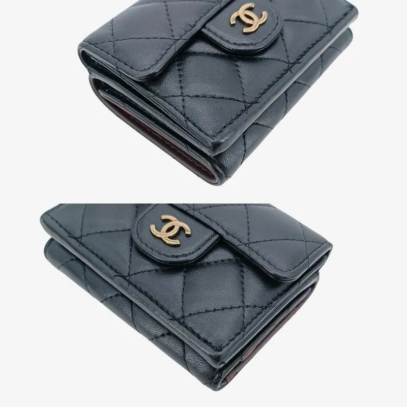 ju428-chanel-black-lambskin-classic-small-flap-wallet
