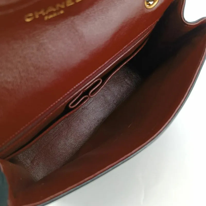 js367-chanel-vintage-black-lambskin-quilted-flap-bag