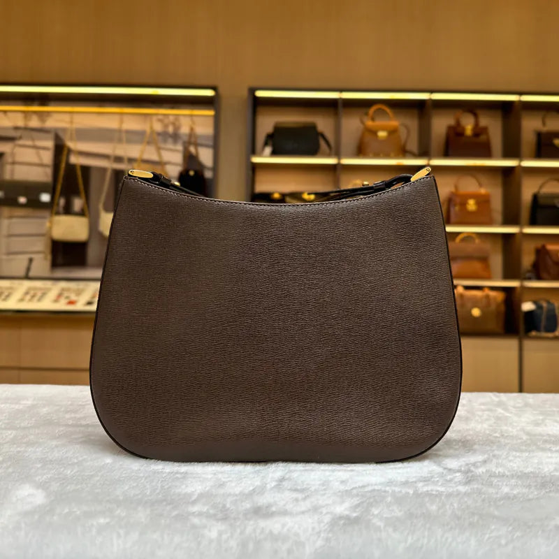 rc884-burberry-vintage-brown-leather-shoulder-bag