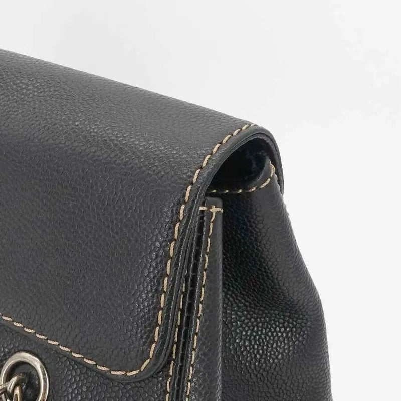 jr710-chanel-vintage-black-caviar-leather-flap-bag