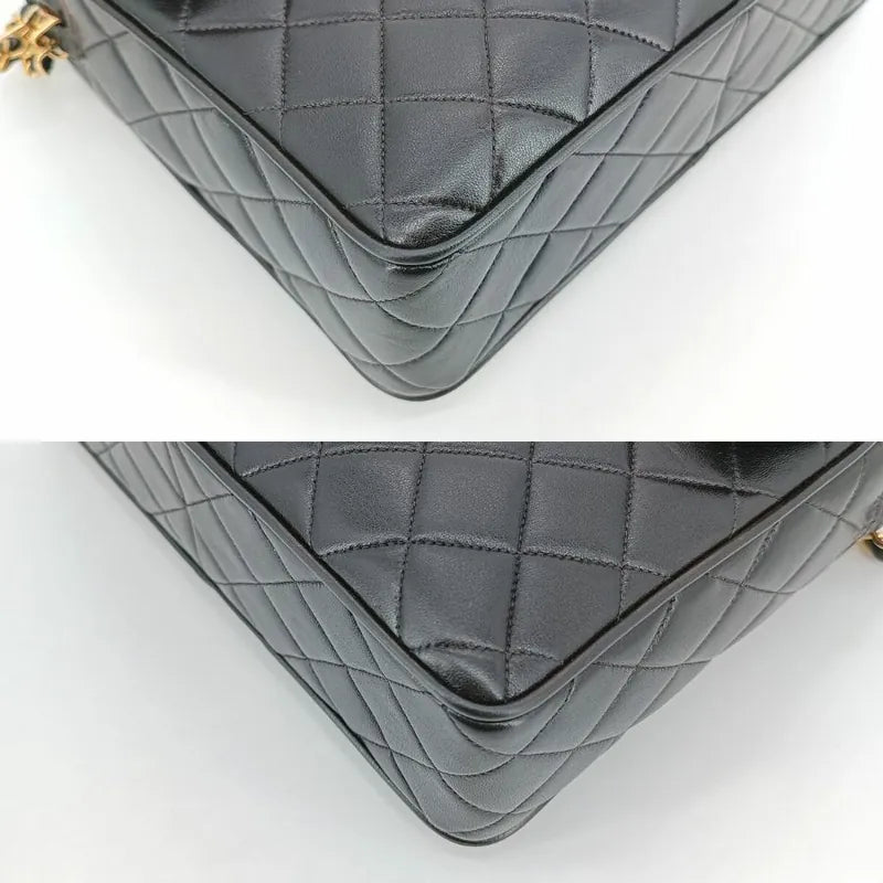 jah115-chanel-vintage-black-lambskin-quilted-camera-bag