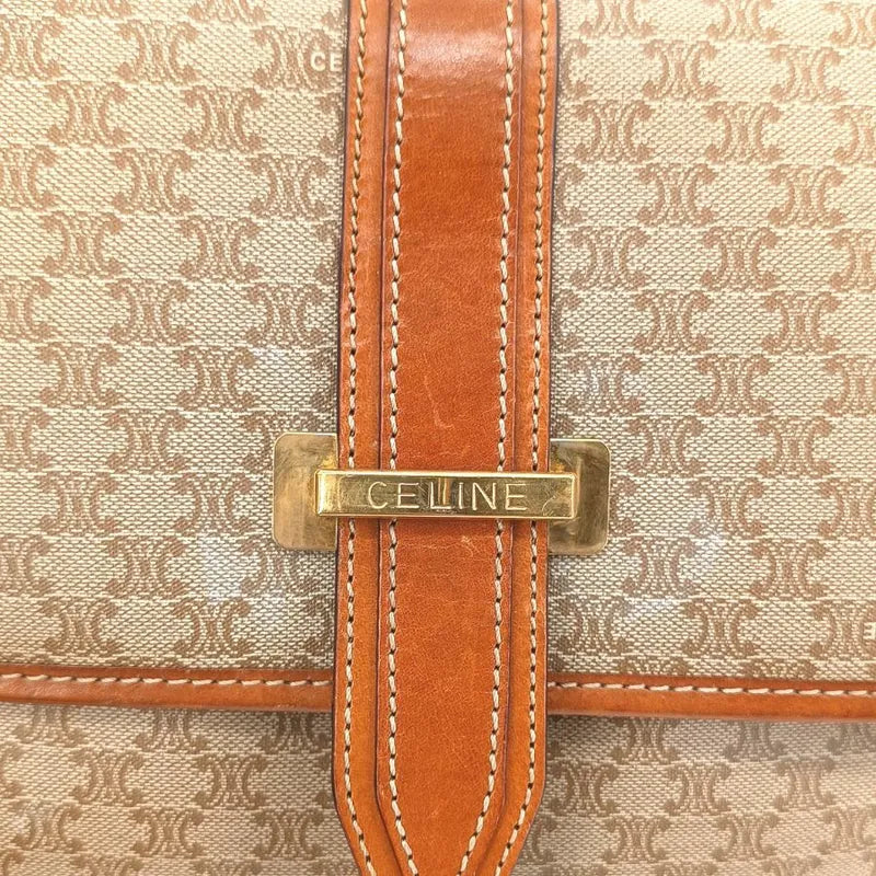 jt624-celine-beige-canvas-macadam-shoulder-bag