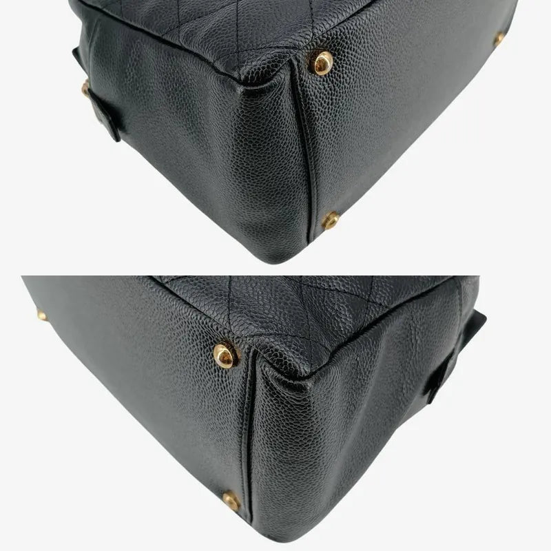 c460-chanel-vintage-black-caviar-leather-ptt-tote-bag