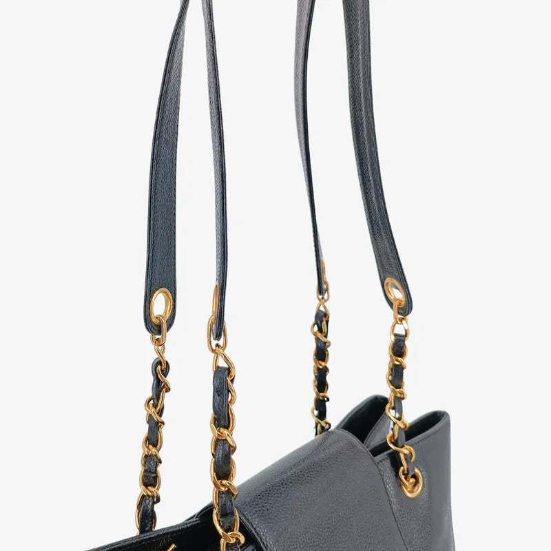 js543-chanel-vintage-black-caviar-leather-tote-bag