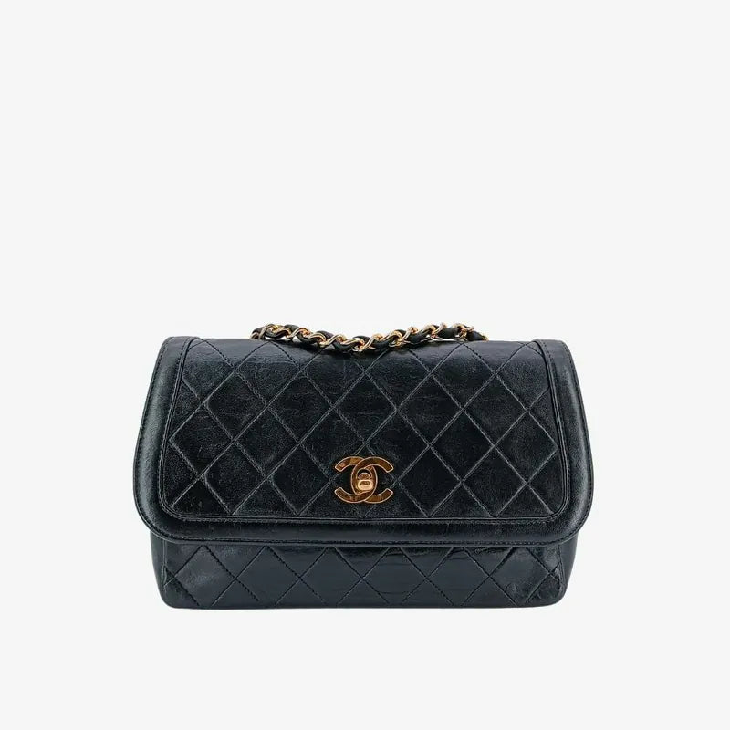 ra954-chanel-vintage-black-lambskin-quilted-flap-bag