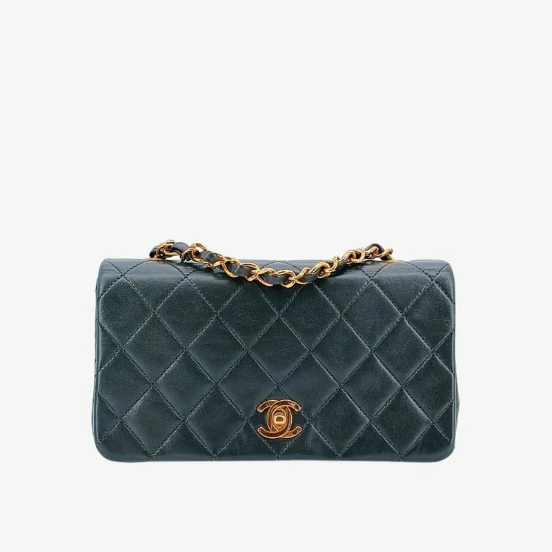 jt596-chanel-vintage-dark-green-lambskin-full-flap-bag