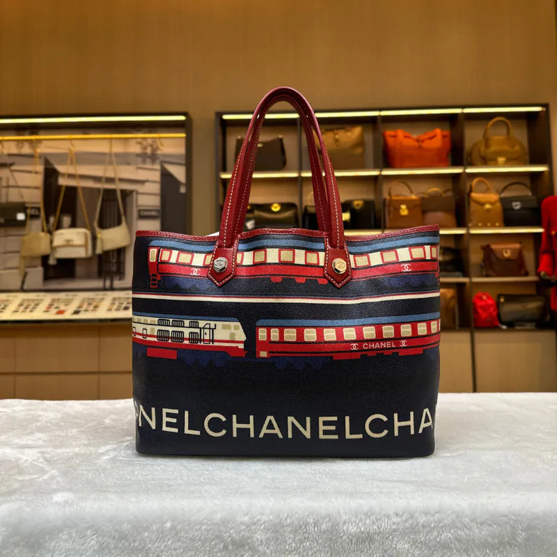 c543-chanel-vintage-red-coated-le-train-tote-bag