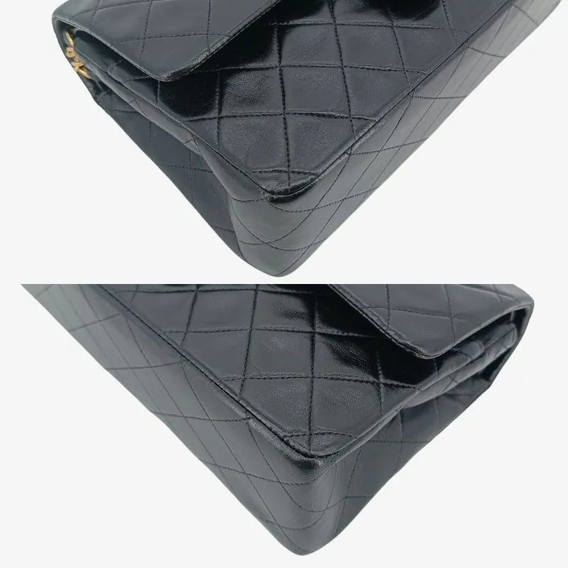 ra832-chanel-vintage-black-lambskin-25cm-classic-flap-bag