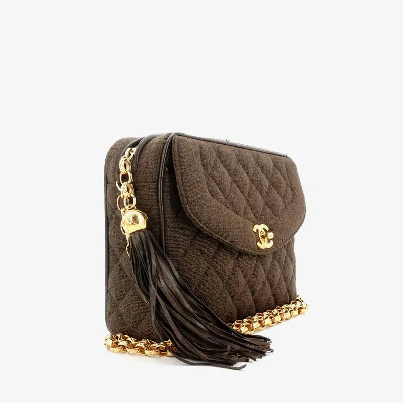 js011-chanel-vintage-brown-linen-gold-chain-camera-bag