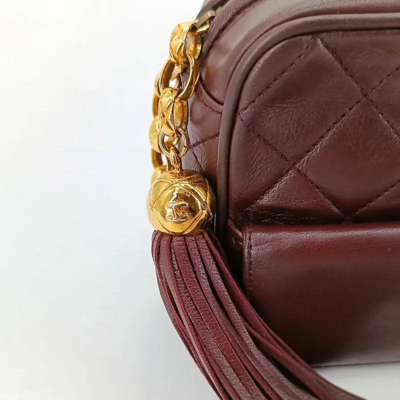 rb636-chanel-vintage-brown-lambskin-tassels-gold-chain-camera-bag