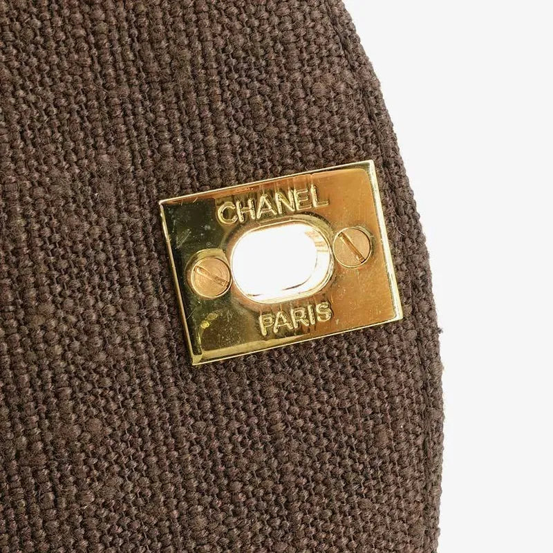 js011-chanel-vintage-brown-linen-gold-chain-camera-bag