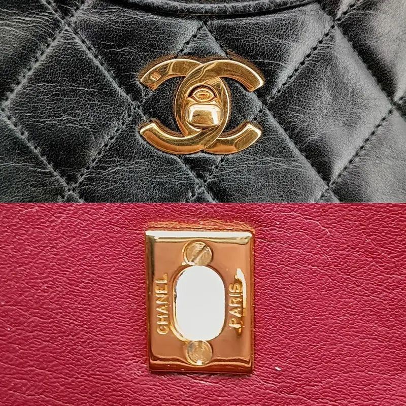 js719-chanel-vintage-black-lambskin-quilted-31-tote-bag