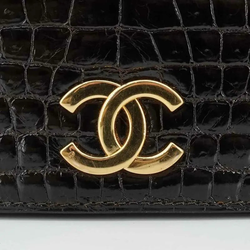 jq795-chanel-vintage-brown-crocodile-skin-flap-bag