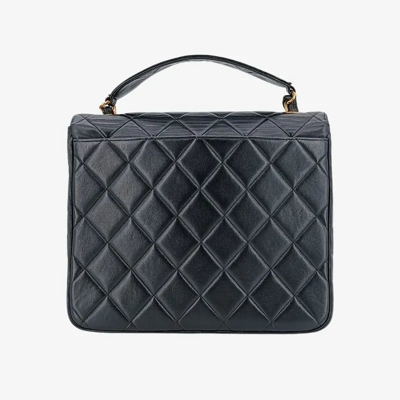 jt668-chanel-vintage-black-lambskin-qulited-flap-bag